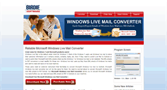 Desktop Screenshot of microsoft.windowslivemailconverter.org